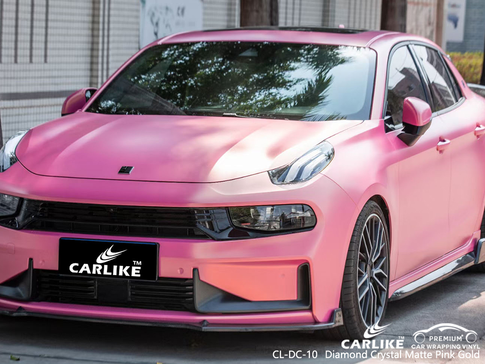 CL-DC-10 diamond crystal matte pink gold car wrap film for LYNK&CO Iligan Philippines