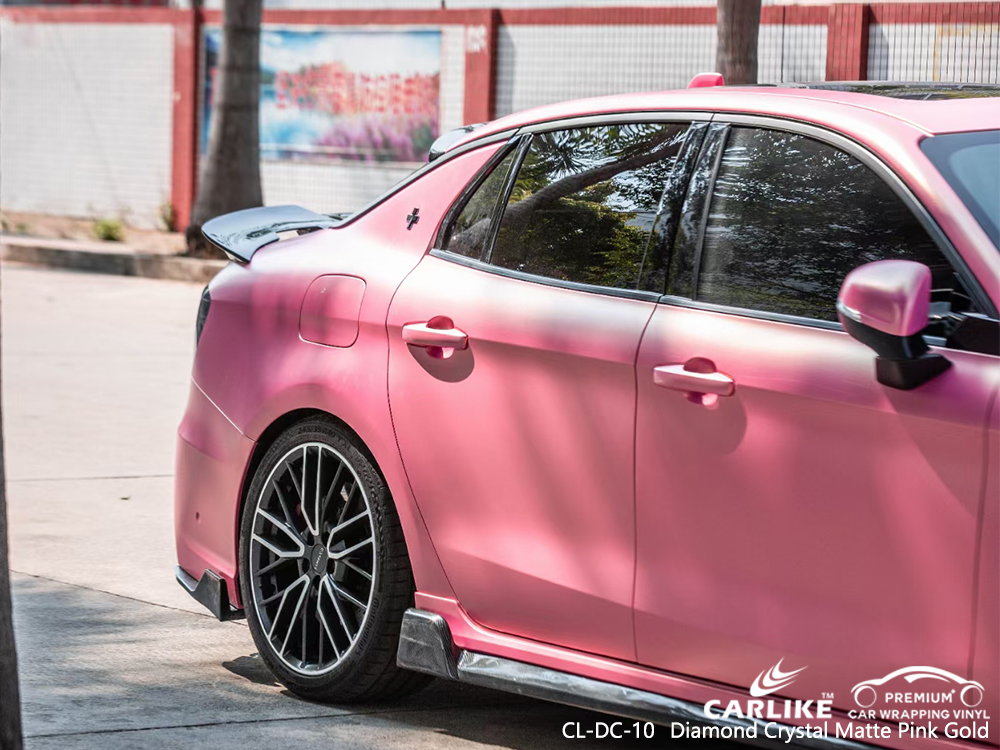 CL-DC-10 diamond crystal matte pink gold car wrap film for LYNK&CO Iligan Philippines