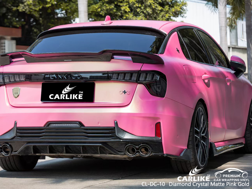 CL-DC-10 diamond crystal matte pink gold car wrap film for LYNK&CO Iligan Philippines