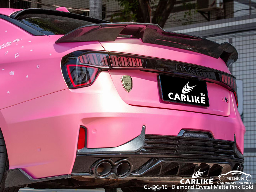 CL-DC-10 diamond crystal matte pink gold car wrap film for LYNK&CO Iligan Philippines