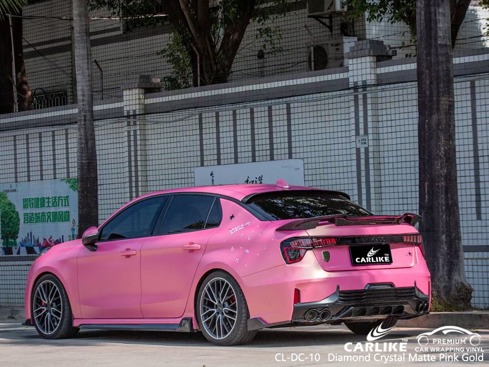 CL-DC-10 diamond crystal matte pink gold car wrap film for LYNK&CO Iligan Philippines