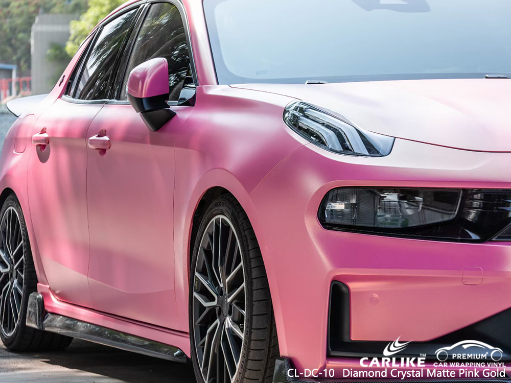 CL-DC-10 diamond crystal matte pink gold car wrap film for LYNK&CO Iligan Philippines
