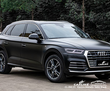CL-EM-01 AUDI için elektro metalik saten siyah araba kaplama