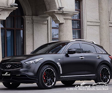 CL-EM-01 INFINITI için elektro metalik saten siyah otomatik vinil kaplama