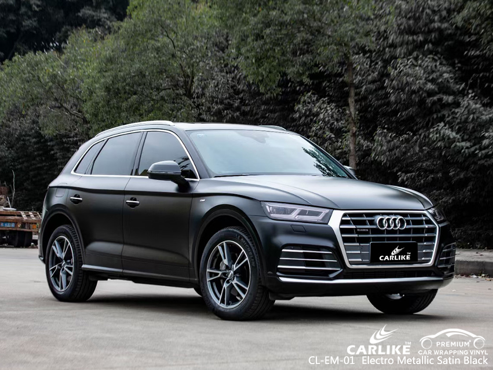 CL-EM-01 electro metallic satin black car wrapping for AUDI Las Pinas Philippines