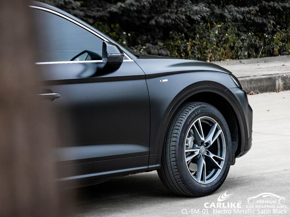 CL-EM-01 electro metallic satin black car wrapping for AUDI Las Pinas Philippines