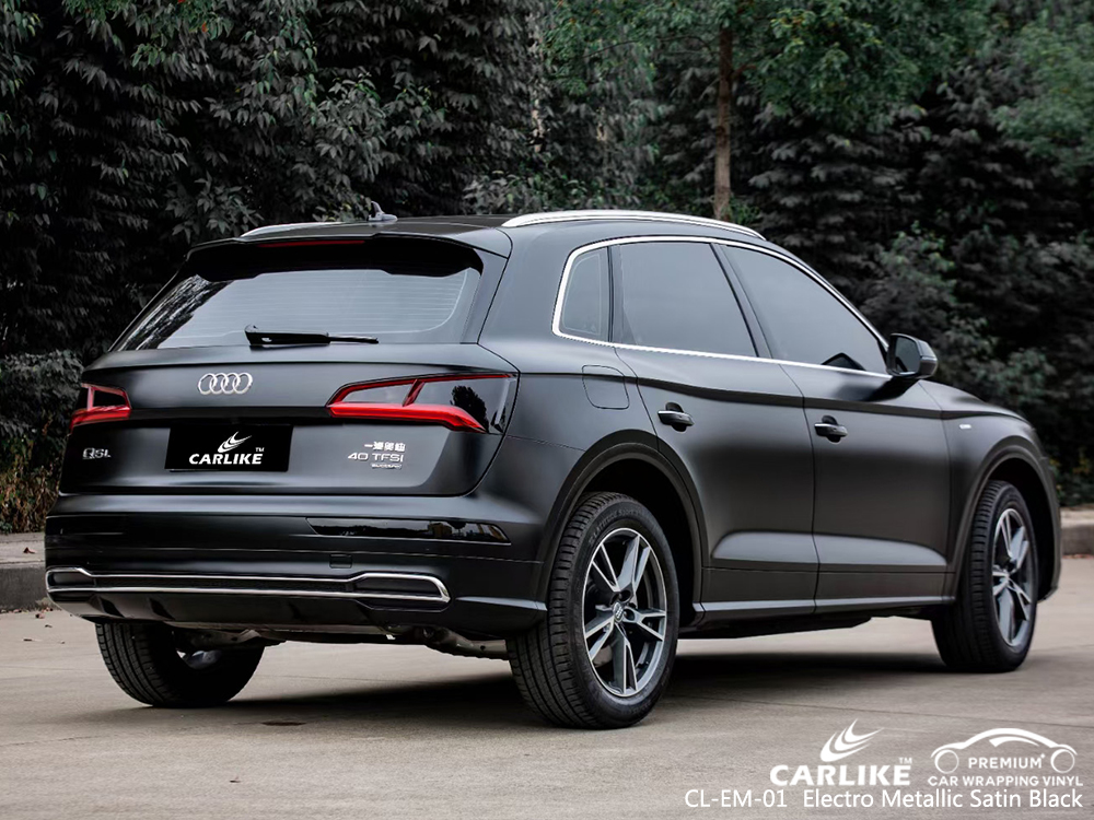 CL-EM-01 electro metallic satin black car wrapping for AUDI Las Pinas Philippines
