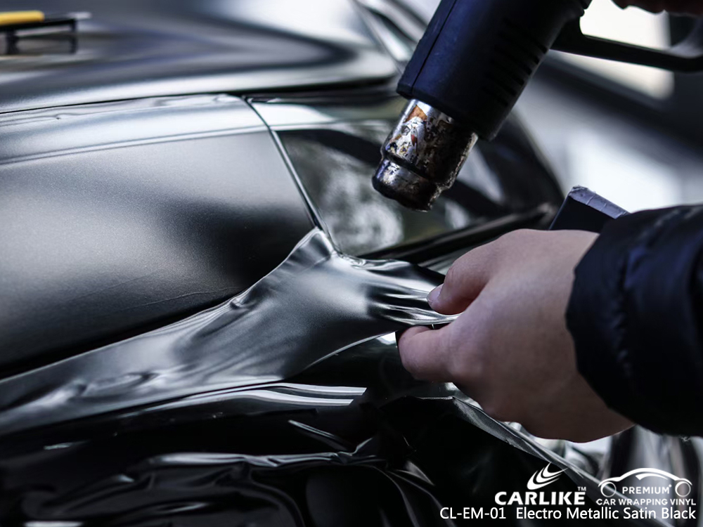 CL-EM-01 electro metallic satin black auto vinyl wrap for INFINITI Calamba Philippines