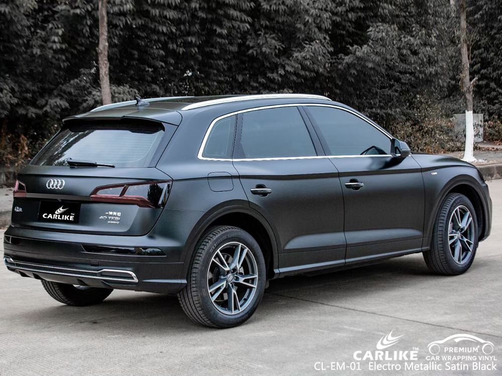 CL-EM-01 electro metallic satin black car wrapping for AUDI Las Pinas Philippines