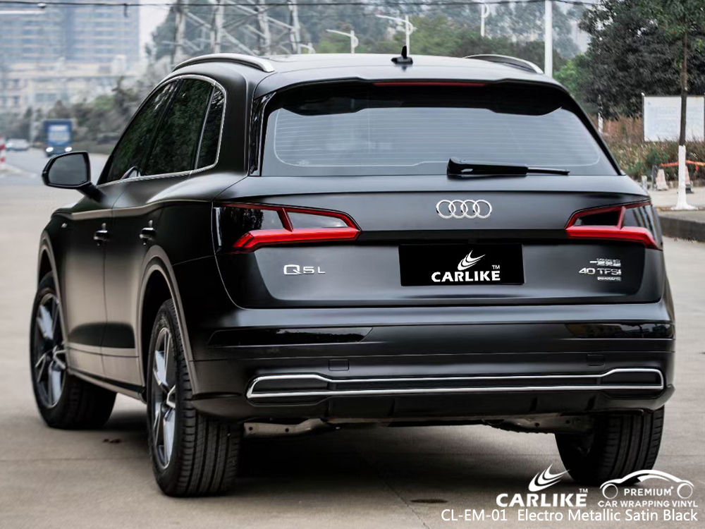 CL-EM-01 electro metallic satin black car wrapping for AUDI Las Pinas Philippines