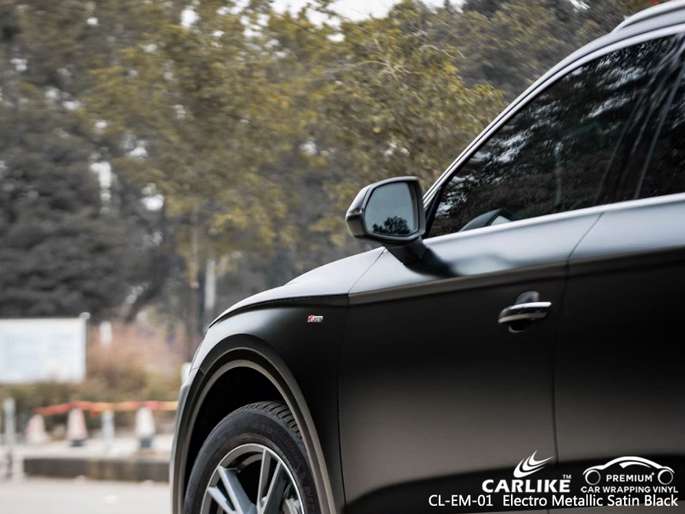 CL-EM-01 electro metallic satin black car wrapping for AUDI Las Pinas Philippines