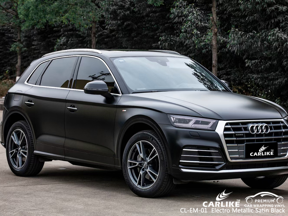 CL-EM-01 electro metallic satin black car wrapping for AUDI Las Pinas Philippines