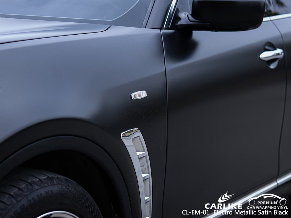 CL-EM-01 electro metallic satin black auto vinyl wrap for INFINITI Calamba Philippines