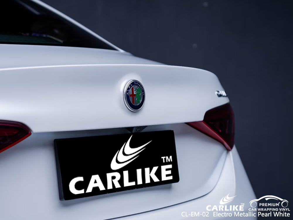 CL-EM-02 electro metallic pearl white vinyl matte car wrap for ALFAROMEO Pandi Philippines