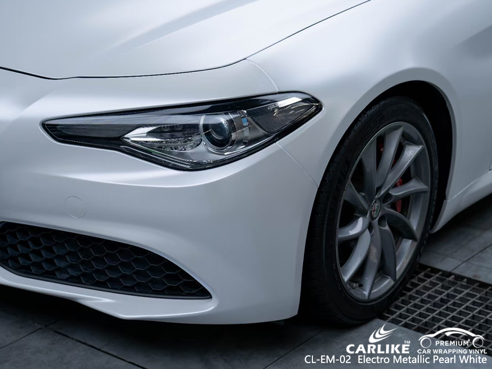 CL-EM-02 electro metallic pearl white vinyl matte car wrap for ALFAROMEO Pandi Philippines