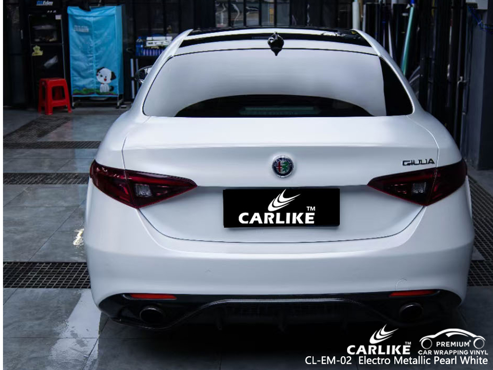 CL-EM-02 electro metallic pearl white vinyl matte car wrap for ALFAROMEO Pandi Philippines