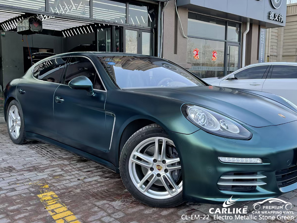 CL-EM-22 electro metallic stone green autobike wrap vinyl for PORSCHE Pasay Philippines