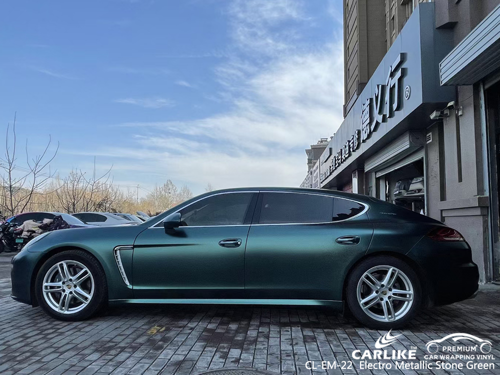 CL-EM-22 electro metallic stone green autobike wrap vinyl for PORSCHE Pasay Philippines