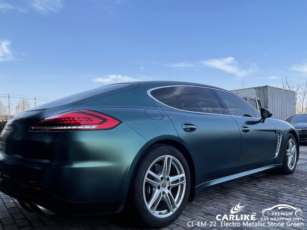 CL-EM-22 electro metallic stone green autobike wrap vinyl for PORSCHE Pasay Philippines