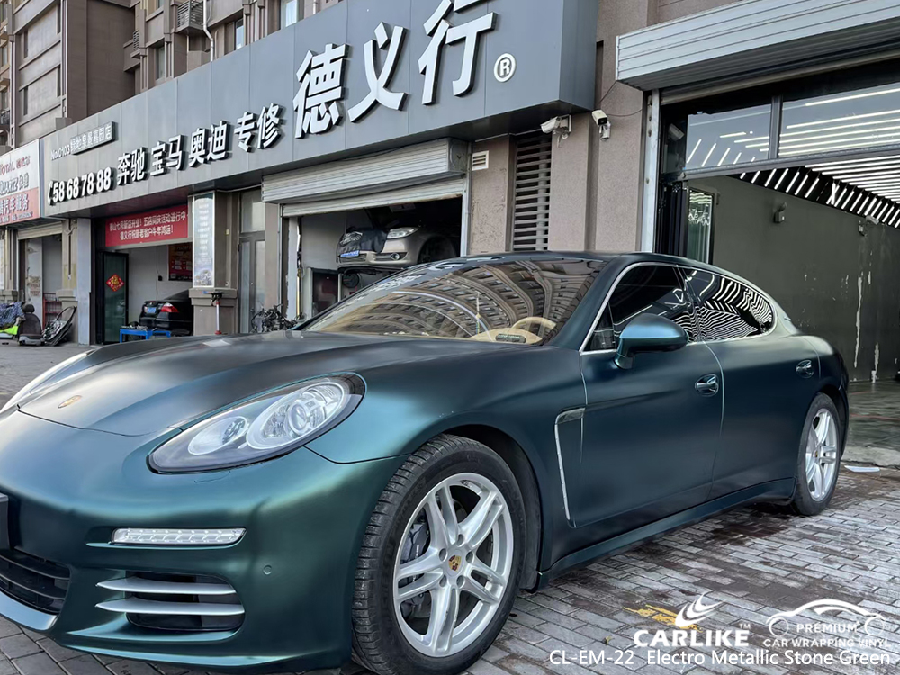 CL-EM-22 electro metallic stone green autobike wrap vinyl for PORSCHE Pasay Philippines