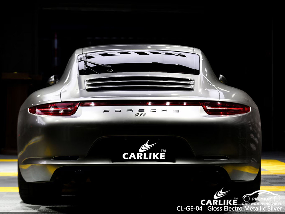 CL-GE-04 gloss electro metallic silver automobile vehicle wrapping for PORSCHE Marikina Philippines