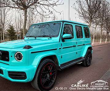 CL-GE-21 brillant électro métallisé lac bleu voiture wrap brillant pour MERCEDES-BENZ