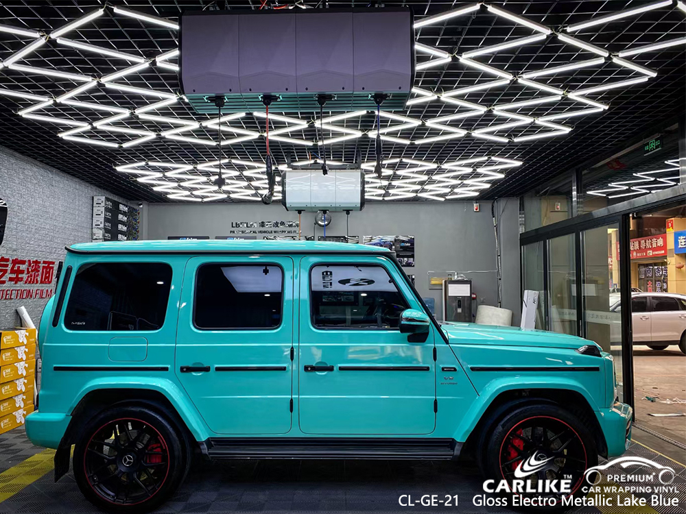 CL-GE-21 gloss electro metallic lake blue car wrap gloss for MERCEDES-BENZ Lapu-Lapu Philippines
