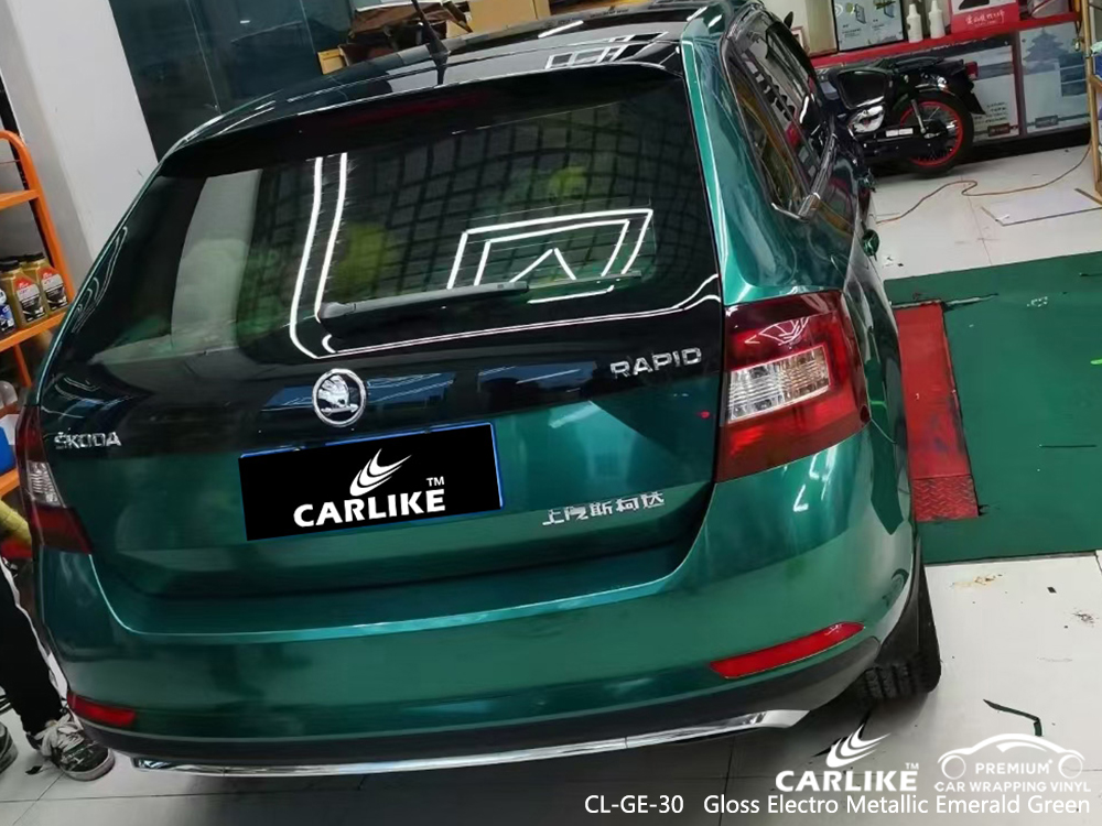 CL-GE-30 gloss electro metallic emerald green car wrap film for BMW Mandaluyong Philippines