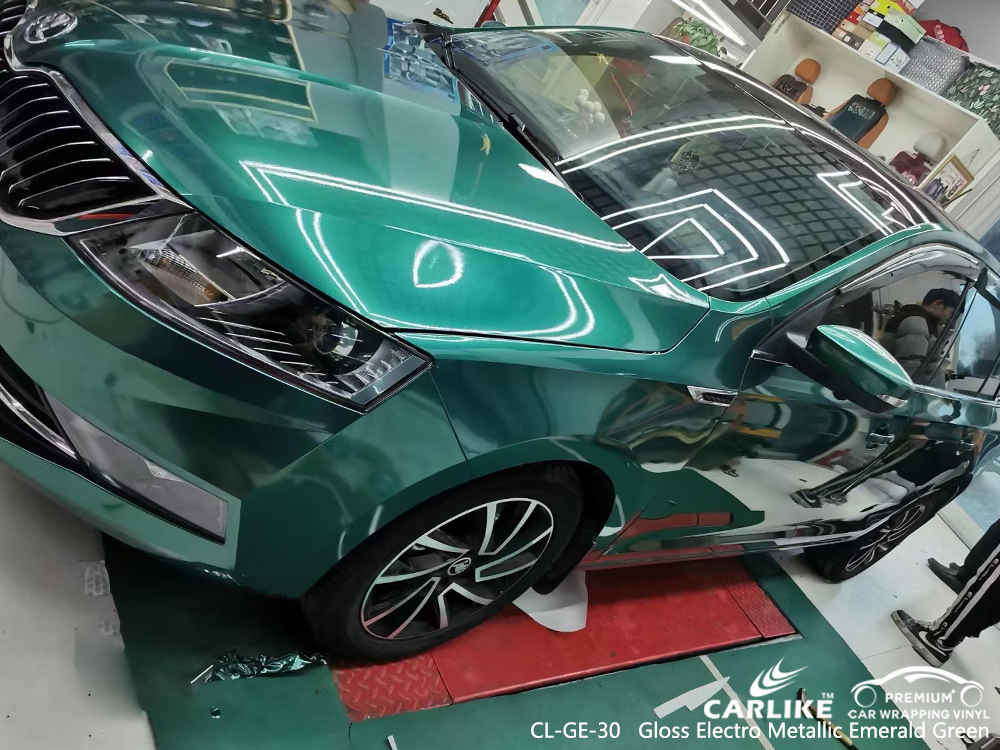 CL-GE-30 gloss electro metallic emerald green car wrap film for BMW Mandaluyong Philippines