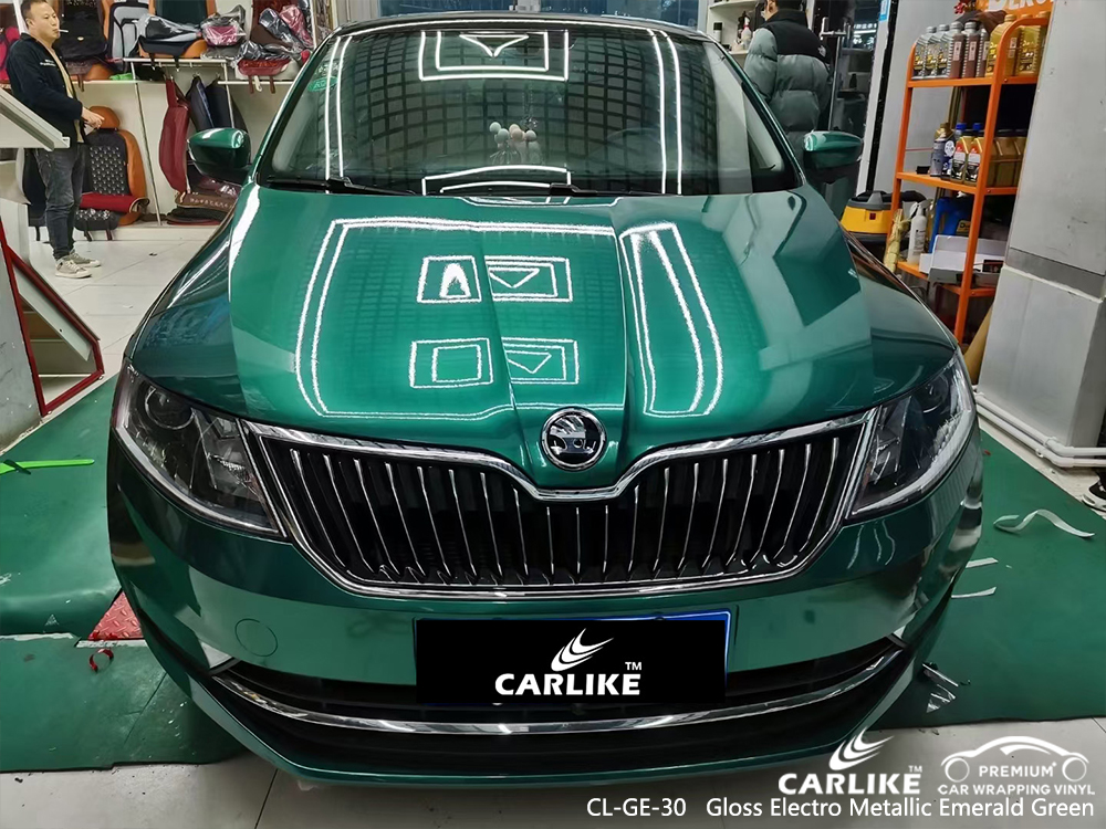 CL-GE-30 gloss electro metallic emerald green car wrap film for BMW Mandaluyong Philippines