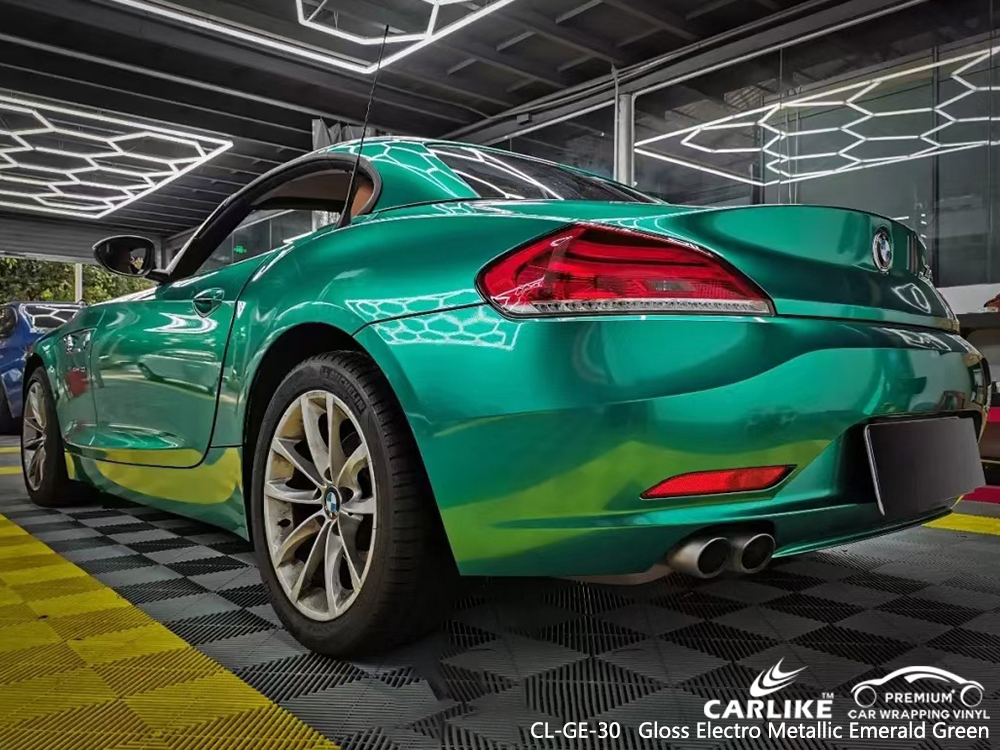 CL-GE-30 gloss electro metallic emerald green car wrap film for BMW Mandaluyong Philippines
