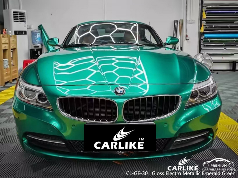 CL-GE-30 gloss electro metallic emerald green car wrap film for BMW Mandaluyong Philippines