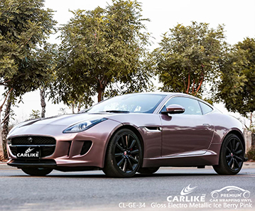 CL-GE-34 JAGUAR için parlak elektro metalik buz berry pembe vücut sargı araba tedarikçisi