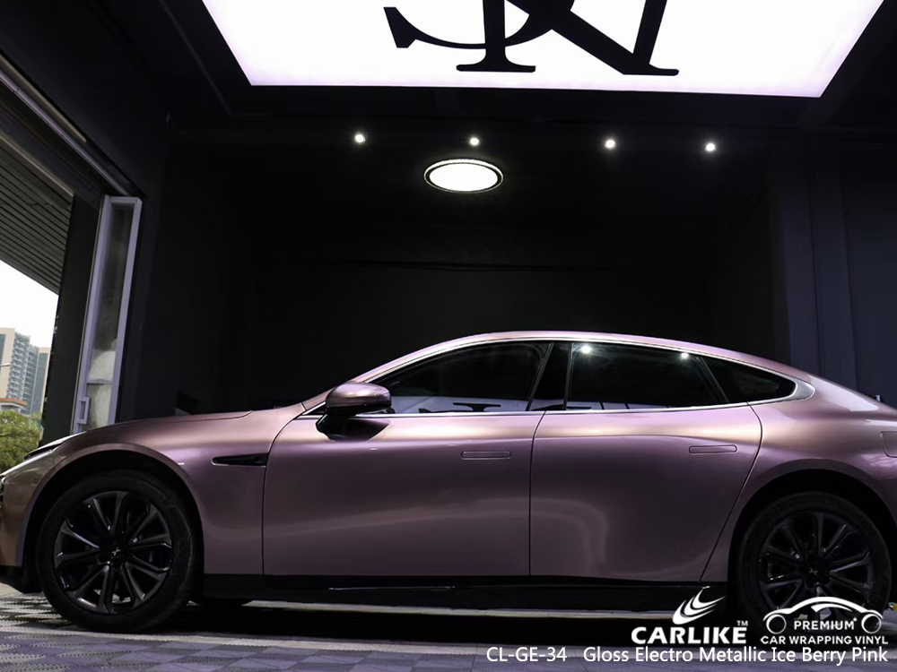 CL-GE-34 gloss electro metallic ice berry pink automobile vinyl films for XPENG Muntinlupa Philippines