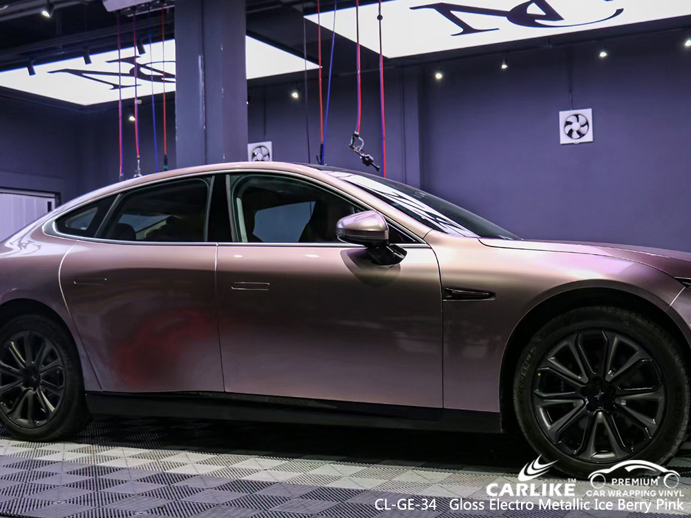 CL-GE-34 gloss electro metallic ice berry pink automobile vinyl films for XPENG Muntinlupa Philippines