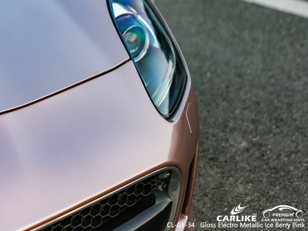 CL-GE-34 gloss electro metallic ice berry pink body wrap car supplier for JAGUAR Cabanatuan Philippines