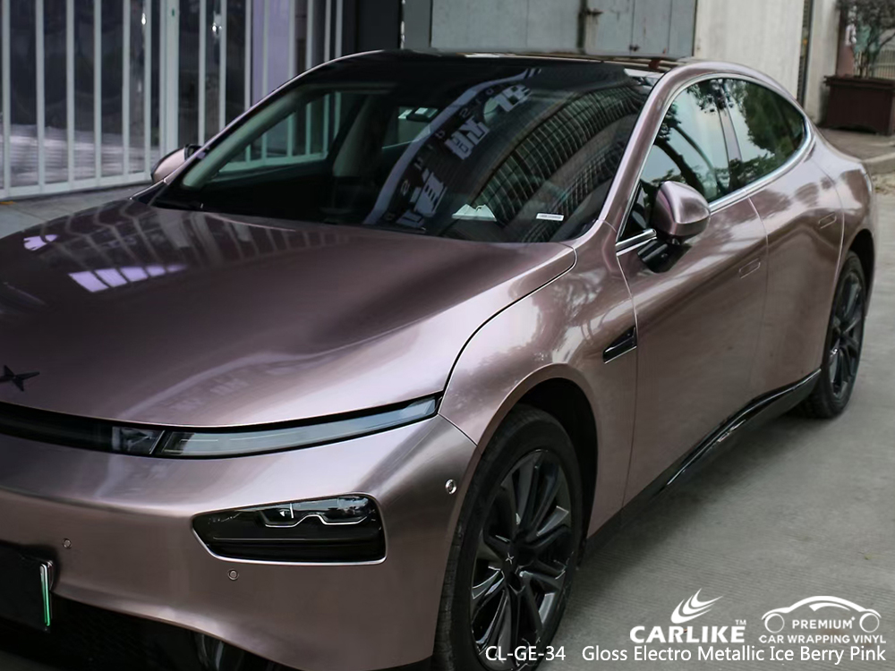 CL-GE-34 gloss electro metallic ice berry pink automobile vinyl films for XPENG Muntinlupa Philippines