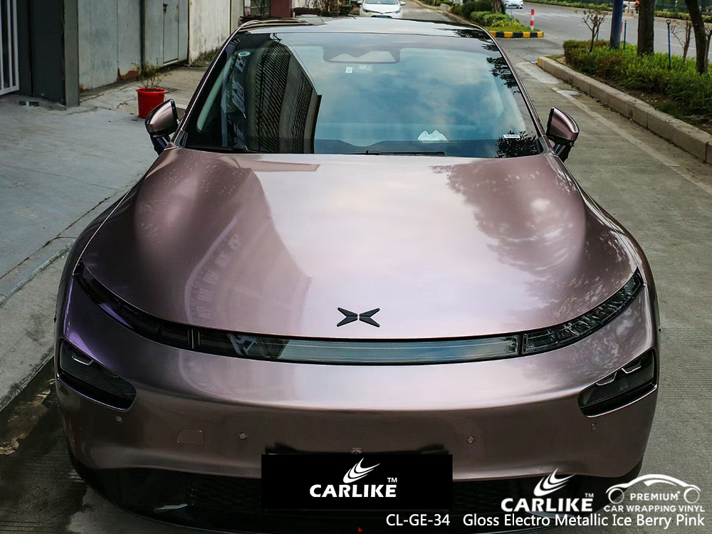 CL-GE-34 gloss electro metallic ice berry pink automobile vinyl films for XPENG Muntinlupa Philippines
