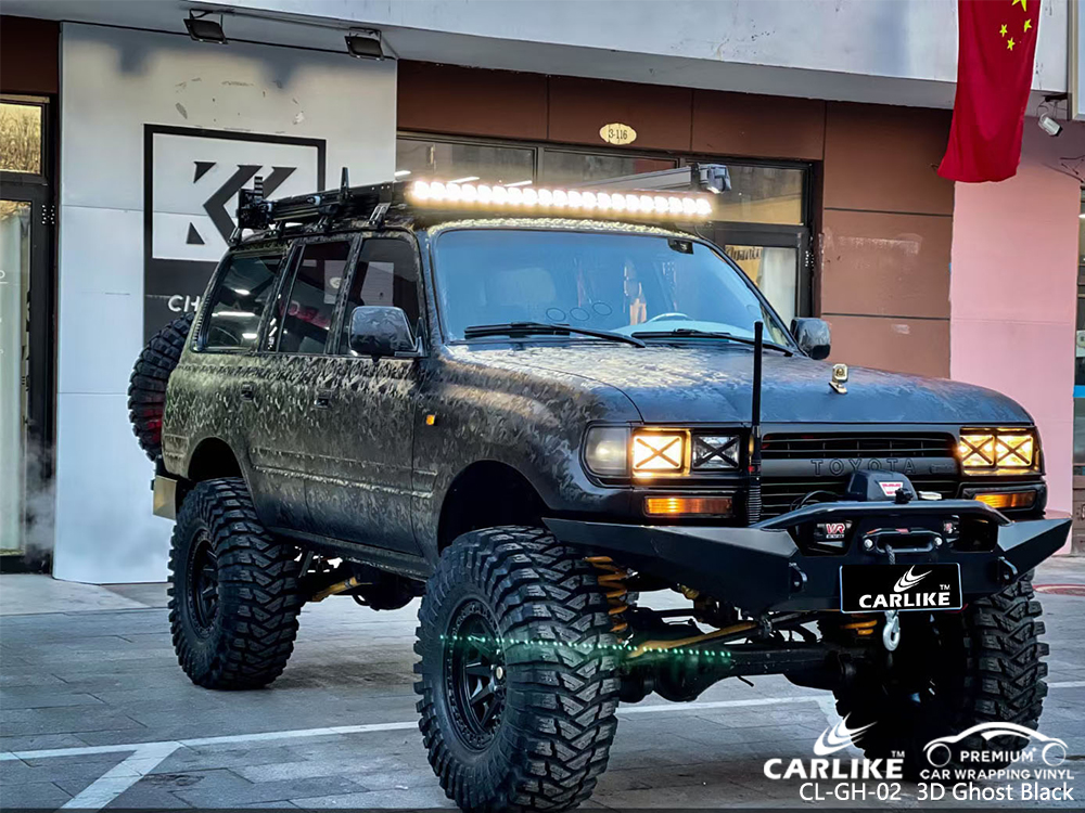 CL-GH-02 3D Ghost Black vinyl wrapping for TOYOTA Ozamiz Philippines