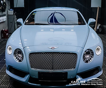 BENTLEY için CL-MA-06 macaron gri şafak araba folyosu