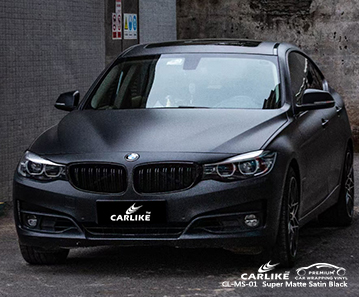 Proveedor de automóviles de envoltura de carrocería en negro satinado súper mate CL-MS-01 para BMW