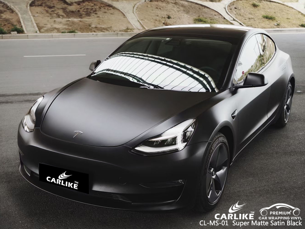 CL-MS-01 super matte satin black car foil for TESLA Dagupan Philippines