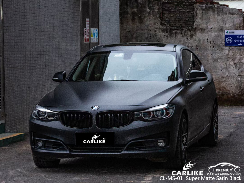 CL-MS-01 super matte satin black body wrap car supplier for BMW San Fernando Philippines