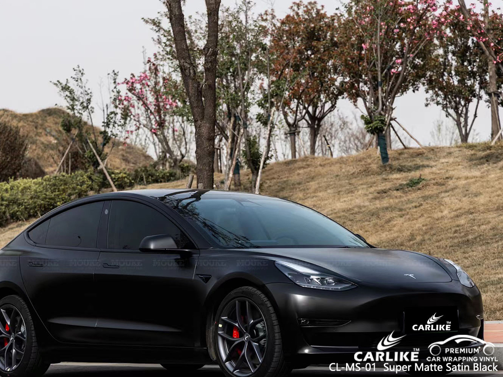 CL-MS-01 super matte satin black vinyl wrapping for TESLA Cabuyao Philippines