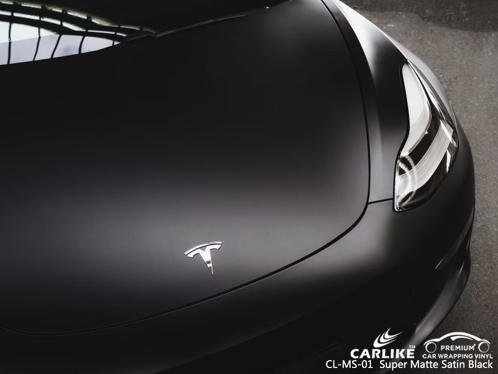 CL-MS-01 super matte satin black car foil for TESLA Dagupan Philippines