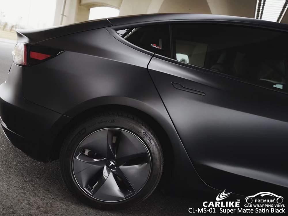 CL-MS-01 super matte satin black car foil for TESLA Dagupan Philippines