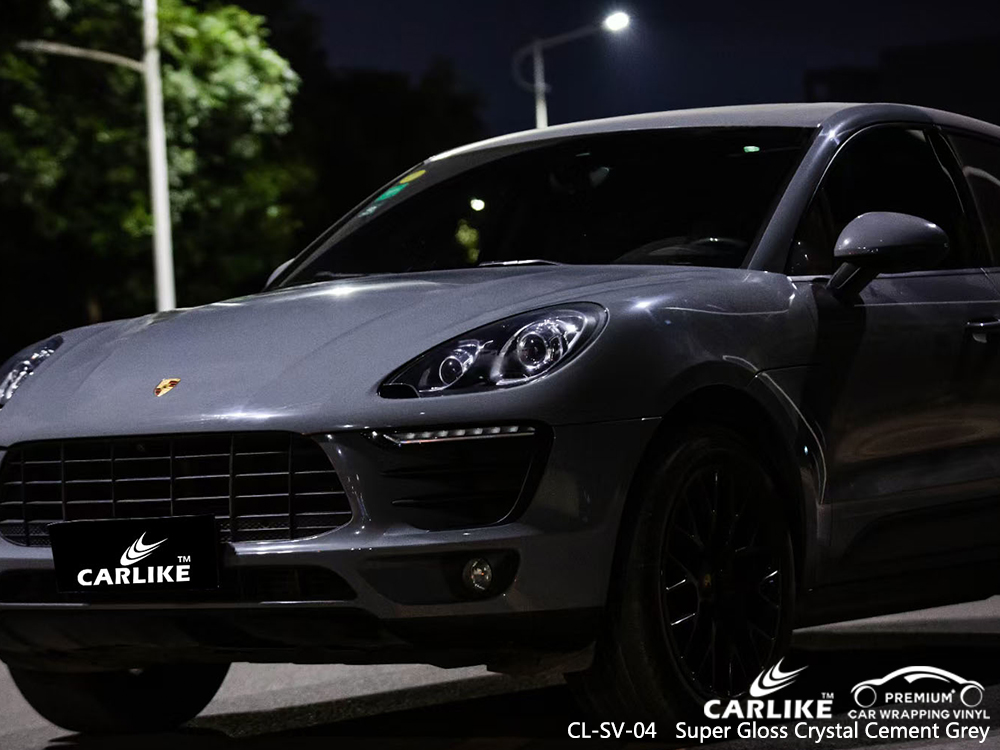 CL-SV-04 super gloss crystal cement grey vehicle wrapping for PORSCHE Malolos Philippines