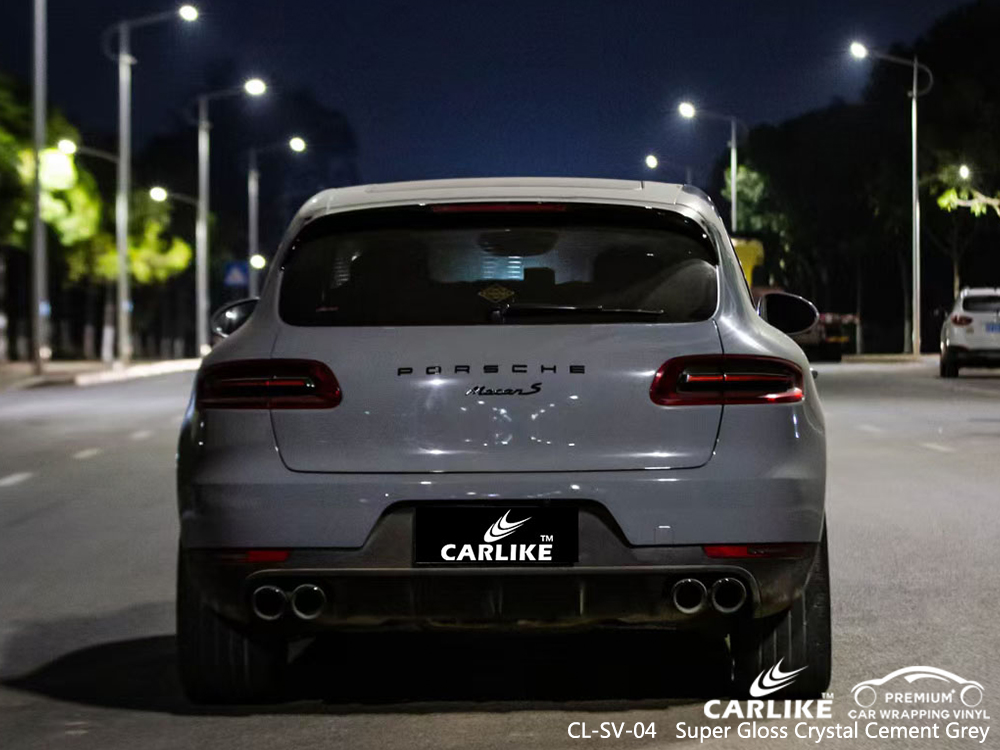 CL-SV-04 super gloss crystal cement grey vehicle wrapping for PORSCHE Malolos Philippines