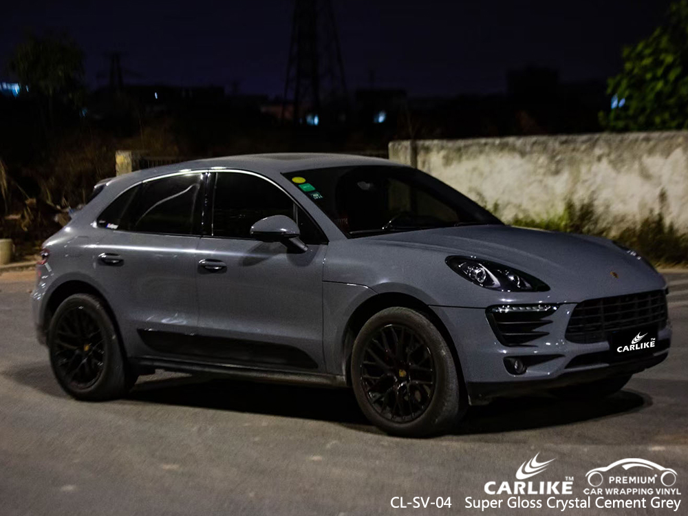 CL-SV-04 super gloss crystal cement grey vehicle wrapping for PORSCHE Malolos Philippines