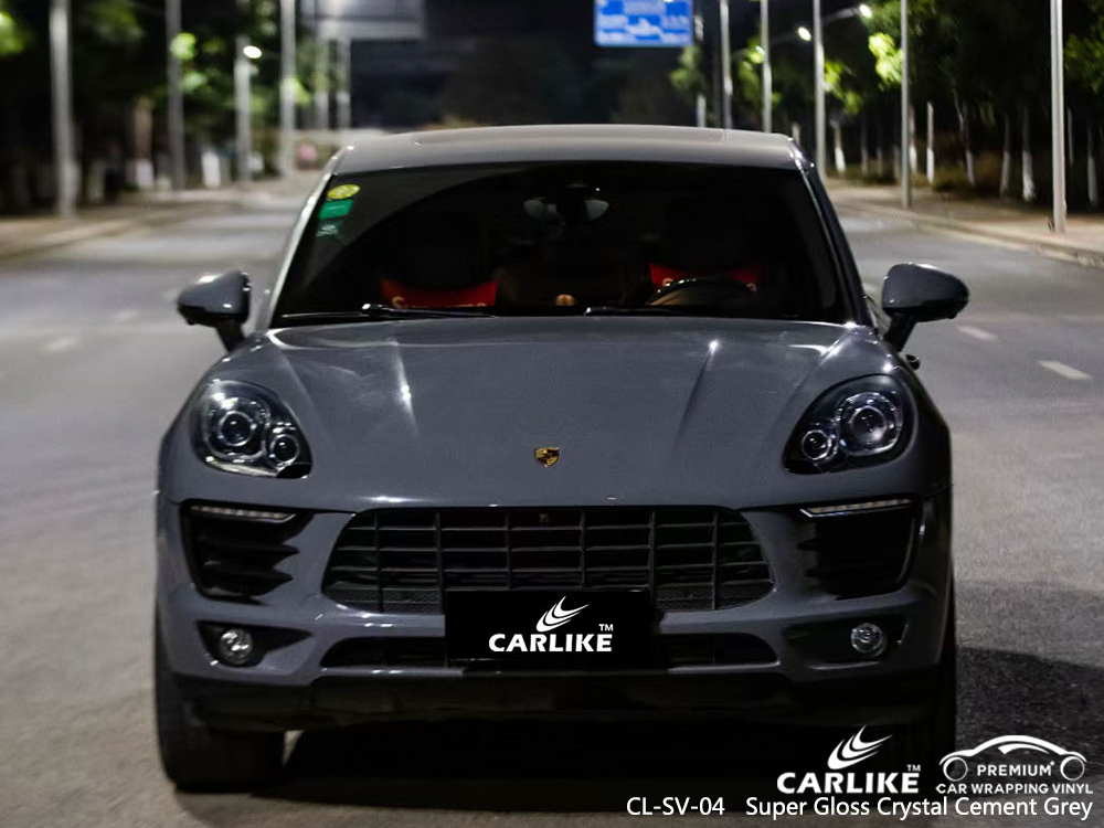 CL-SV-04 super gloss crystal cement grey vehicle wrapping for PORSCHE Malolos Philippines